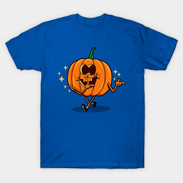 Cute Funny Pumpkin Cartoon T-Shirt by BoggsNicolas